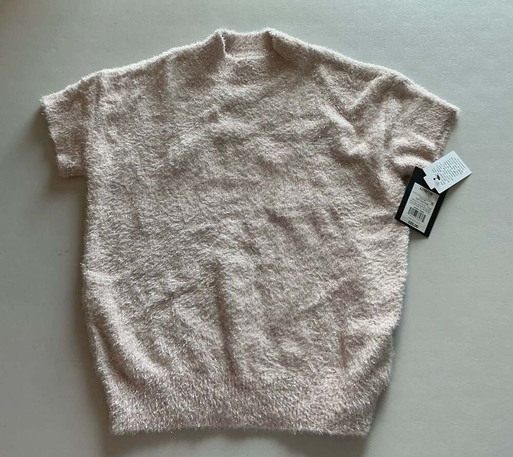 Art Class  Girls Short Sleeve Sweater Size L (10/12) shimmer Pink